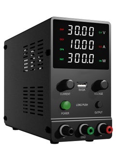DC Power Supply Variable 0-30V 0-10A Adjustable Switching DC Regulated Bench Power Supply High Precision 4 Digit LED Display with Encoder Knob Output On Off Switch 5V 2A USB Fast Charging Port