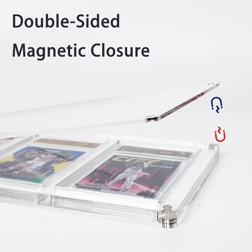 WEIMINLI PSA 3 Graded Card Display Case with LED Lights Magnetic Acrylic Graded Slab Holder for BaseballPokmon Cards 7Color Light Base UV Protection - Image 3