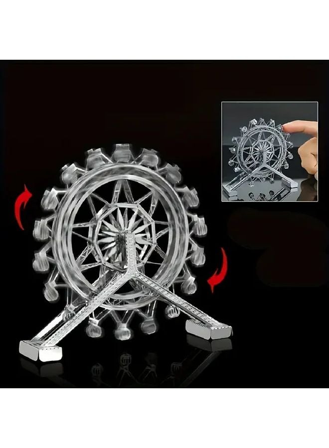 طقم نموذج دوّار معدني للهواة، أحجية ثلاثية الأبعاد، نسخة ملاهي دوّارة إبداعية - Image 5