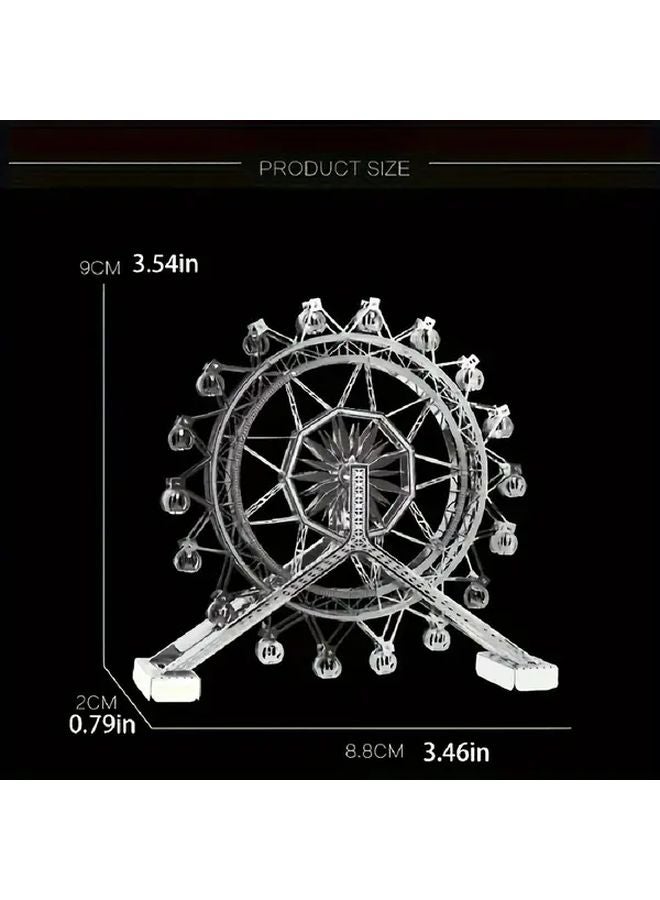 طقم نموذج دوّار معدني للهواة، أحجية ثلاثية الأبعاد، نسخة ملاهي دوّارة إبداعية - Image 3