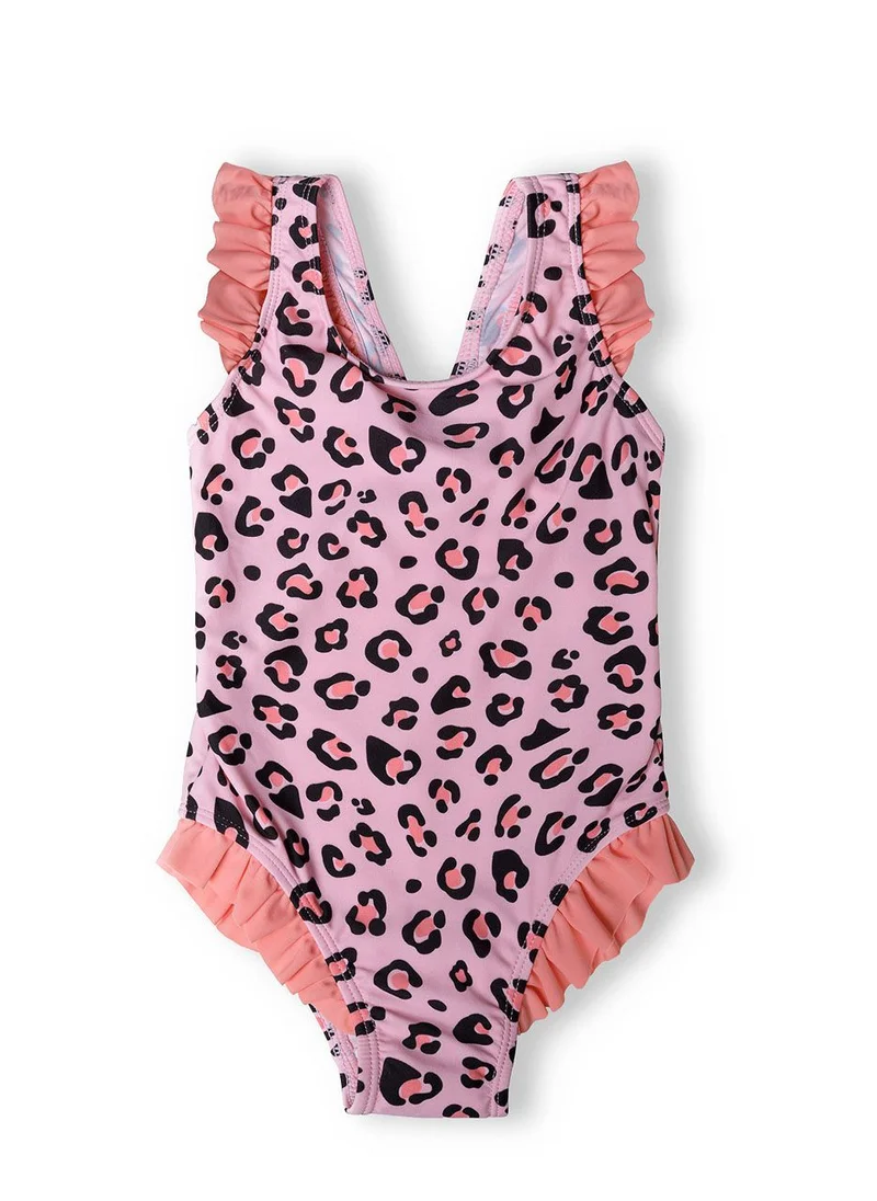 مينوتي Infant Swimsuit With Leopard Print And Frills