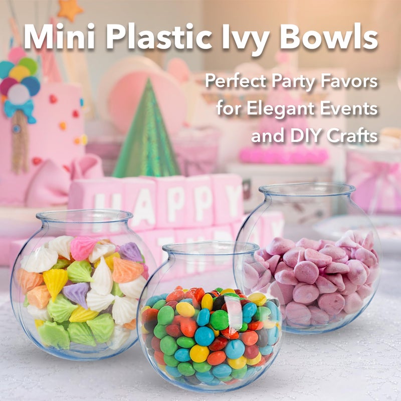 Sterline Plastic Ivy Bowls - 12 Pack - 16 Oz - Fish Bowl for Drinks, Home DÃ©cor, Unbreakable Centerpiece, Carnival Game Accessory, Candy Dishes, Ornament Holder, Party Supplies, Sweet Treats - Image 5