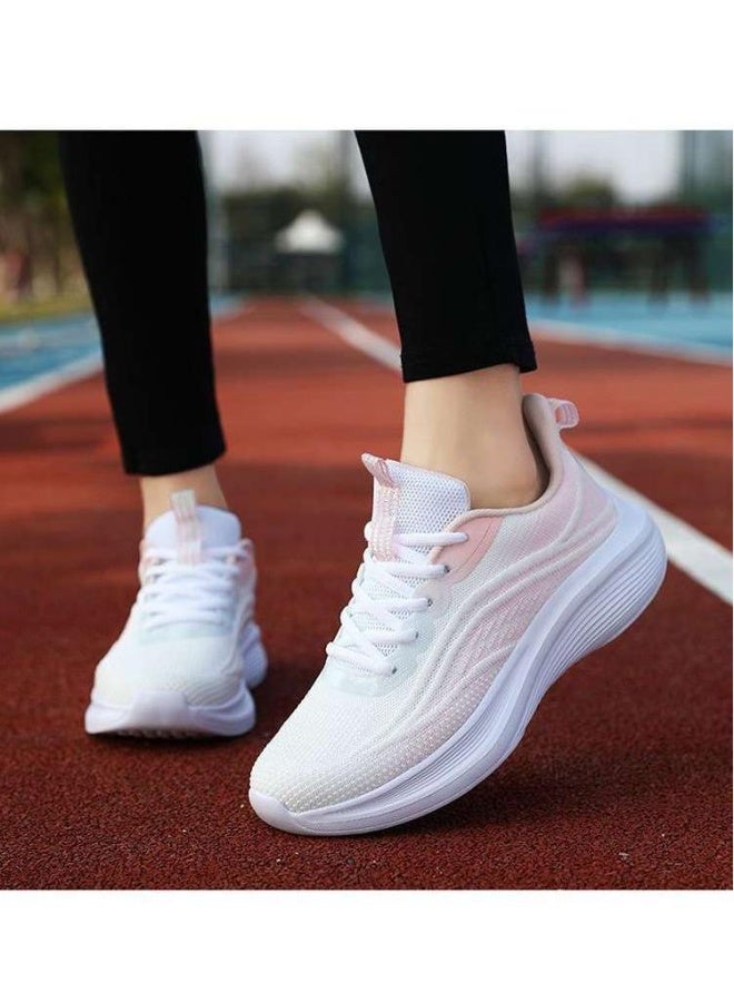 NIBEMINENT أحذية رياضية نسائية فاخرة خفيفة الوزن مريحة متعددة الاستخدامات أحذية كاجوال مضادة للانزلاق مقاومة للاهتراء أحذية جري خارجية - Image 2