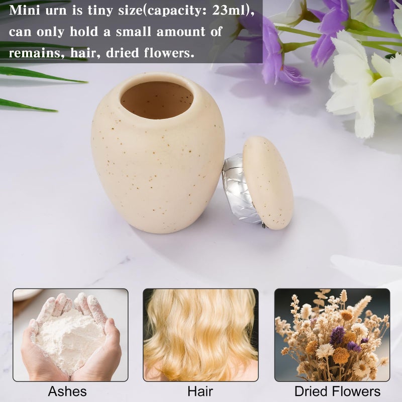 SOITIS Cremation Urns for Human Ashes Candlestick for Your Loss Sympathy Gifts for Women Men, Small Ceramic Urn for Human Ashes Keepsake Funeral Ashes Keepsake Burial Urn Memorial Urns - Image 5