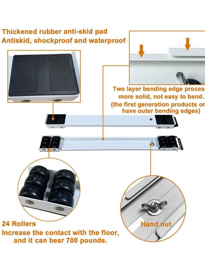 LuckSa Heavy Duty Extensible Appliance Roller is Suitable for Washing Machines, Refrigerators, Dryers, Dishwashers and other Heavy Objects, can bear 500kg. Washing Machine Base - Image 2