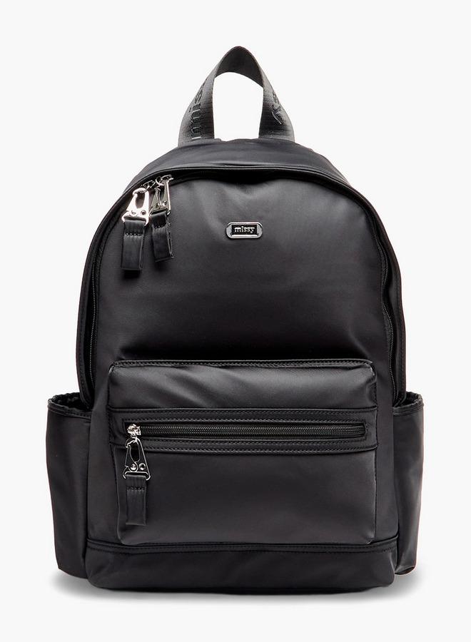 MISSY Solid School Backpack With Zip Closure And Adjustable Strap - 20x12x41 CM - Image 1