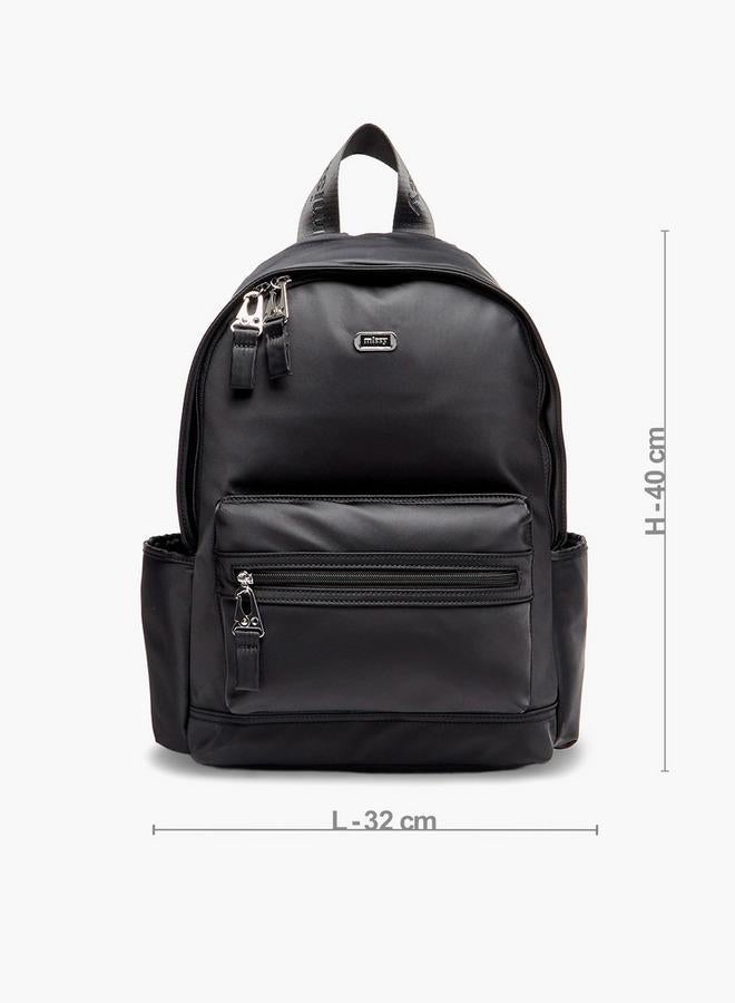 MISSY Solid School Backpack With Zip Closure And Adjustable Strap - 20x12x41 CM - Image 3