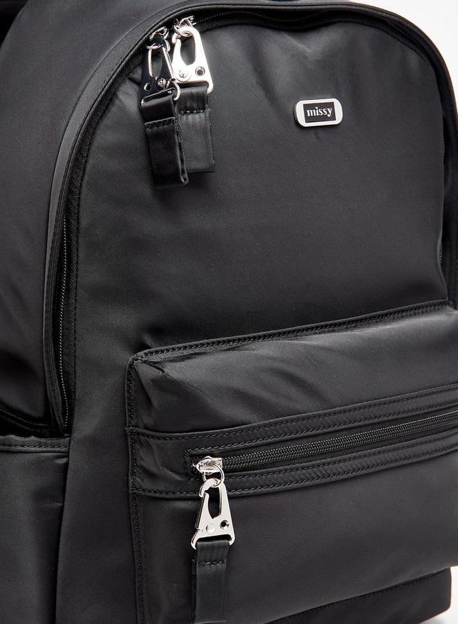 MISSY Solid School Backpack With Zip Closure And Adjustable Strap - 20x12x41 CM - Image 5