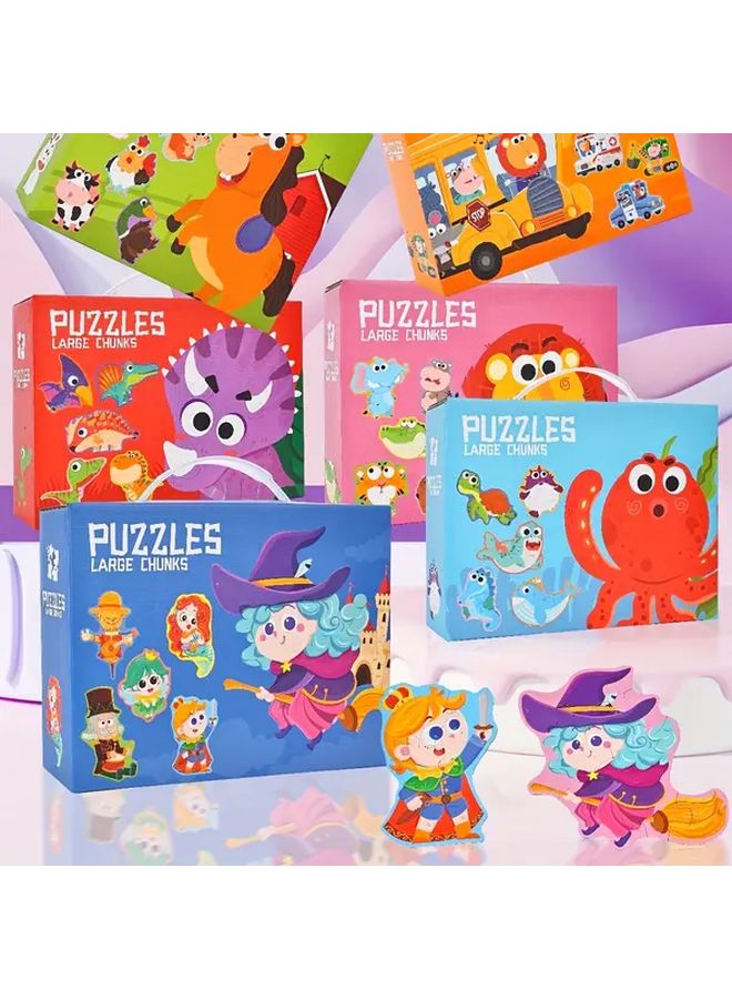 6 In 1 Kids Puzzle Gift Box With Ocean Theme Educational Travel Toys For Ages 3 - Image 4
