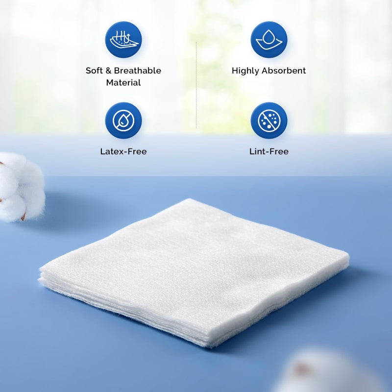 JMU Sterile Gauze Pads 2x2 Non-Woven, Highly Absorbent Sterile Gauze Sponges, 50 Packs, 100 Pcs Total - Image 3