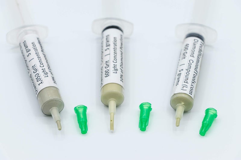 TechDiamondTools Kit of 3 Diamond Lapping Paste Polishing Compound USA Made 400 600 1050 Grit Lapping Compound for Rock Glass Metal Jewelry Resin Marble with 10% of Diamond Powder - Image 2