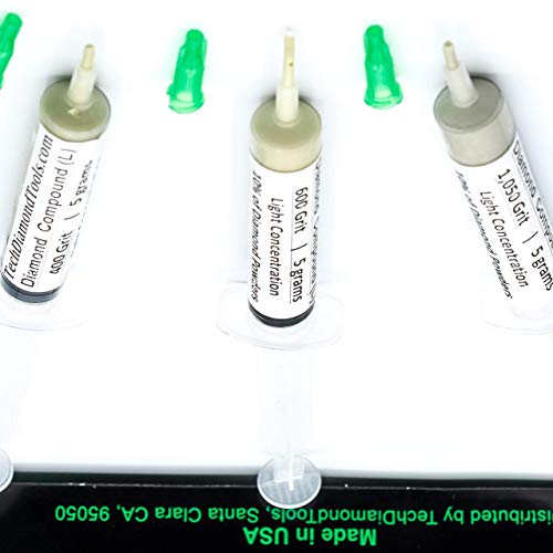 TechDiamondTools Kit of 3 Diamond Lapping Paste Polishing Compound USA Made 400 600 1050 Grit Lapping Compound for Rock Glass Metal Jewelry Resin Marble with 10% of Diamond Powder - Image 5