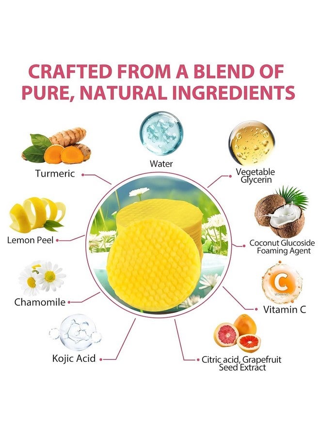 EXOFLY Turmeric & Kojic Acid Face Cleansing Pads for Dark Spots, Skin Brightening & Acne Prevention Vitamin C, Retinol & Chamomile Hydrolat For Women & Men All Skin Type (60 Pieces Pack of 1) - Image 5