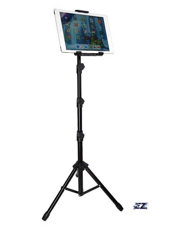 Gravity Tablet Floor Tripod Stand ‚Äì Adjustable Height (4.7 to 12.9 inches) Tablet Holder Mount for iPad Pro 12.9, iPad Mini, iPad Air | Stable, Durable & Easy to Use ‚Äì Ideal for Viewing, Video Calls, Streaming & Presentations - Image 1