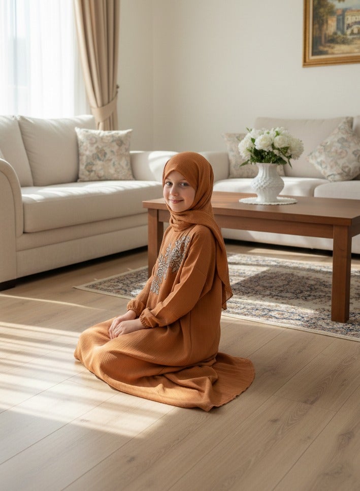 لينا فاشون شرشف صلاة اطفال بناتى مع حجاب متصل - Image 1