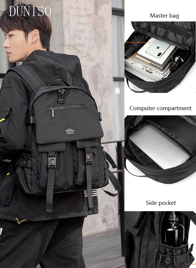 DUNISO Large Capacity Backpack Multifunction Casual Water Resistant Double Shoulder School Backpack School Bag Book Bag  Business Durable Travel  Laptops Backpacks Outdoor Bags - Image 1