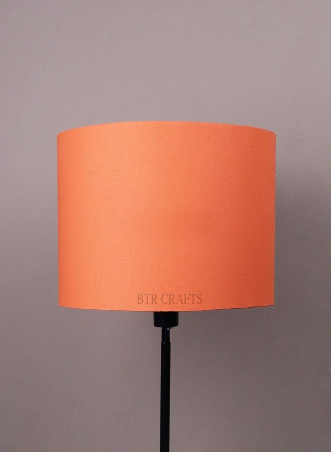 BTR CRAFTS Cotton Fabric Drum Lamp Shade Tripod & Floor Stands, BIG, Dark Orange (14" Inches) - Image 4