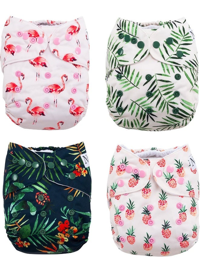 Nora's Nursery The Hollywood Hotel 4-Pack Cloth Pocket Diapers with 4 Bamboo Inserts - Image 1