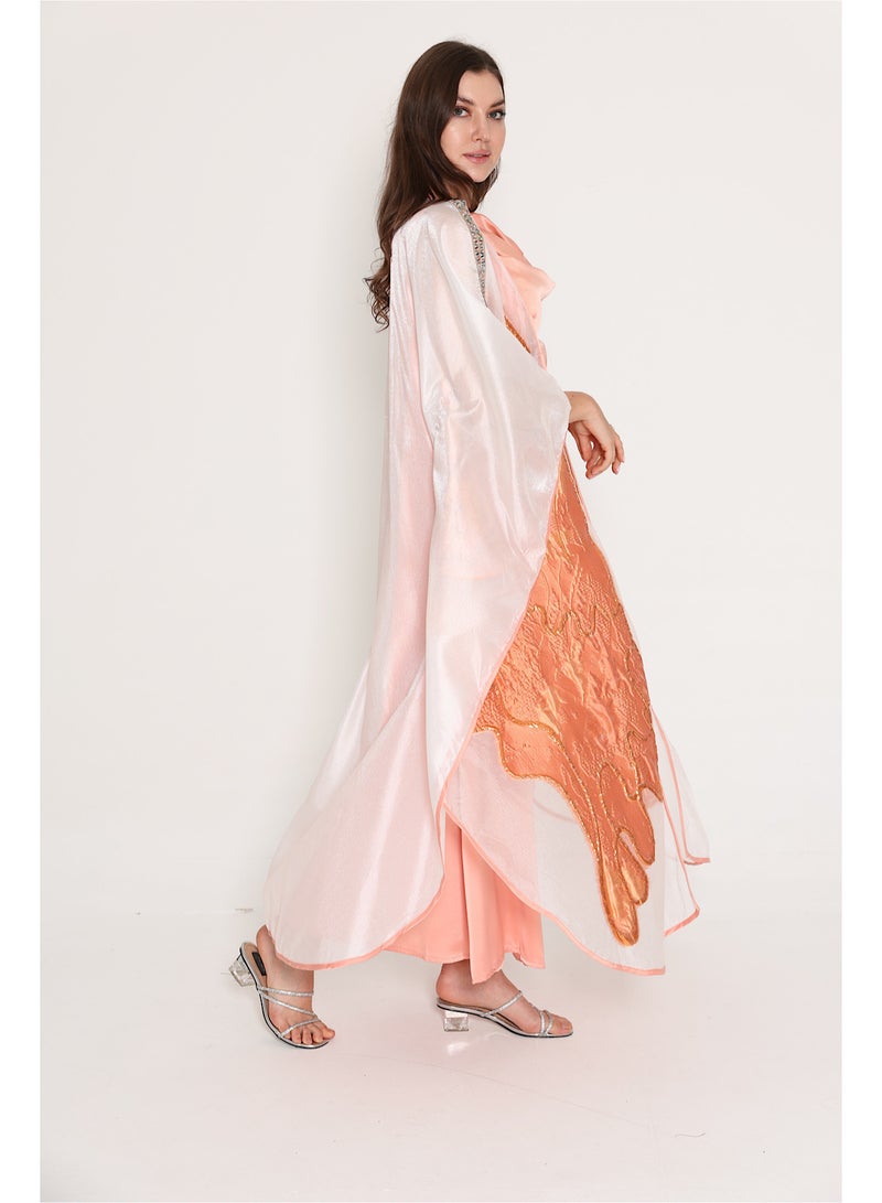 IKKXA Shimmer Bisht Design Jalabiya  - Image 3
