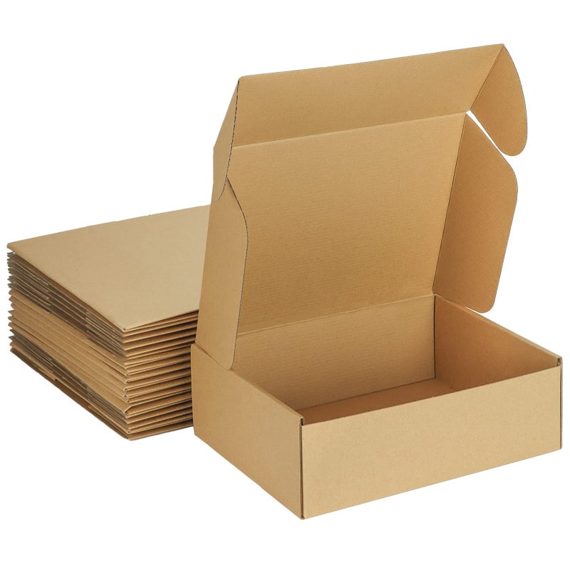 MEBRUDY 12x9x4 Inches Shipping Boxes Pack of 20, Small Corrugated Cardboard Box for Mailing Packing Literature Mailer - Image 1