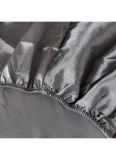 Sharpdo 3-Piece Set of Solid Color Cool Silk Fitted Sheet with 2 Pillowcases, Suitable for 1.8m Bed (180*200)cm  - Image 5