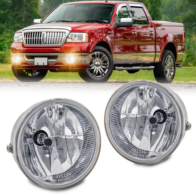 WEZEMLIGHT Fog Lights Assembly Replacement For Ford F150 20062014 Ford Ranger 20082011 Ford Expedition 20082011 Lincoln Mark LT Base 20062008 With H10 12V 42W Halogen Bulbs 1 pairClear Lens - Image 2