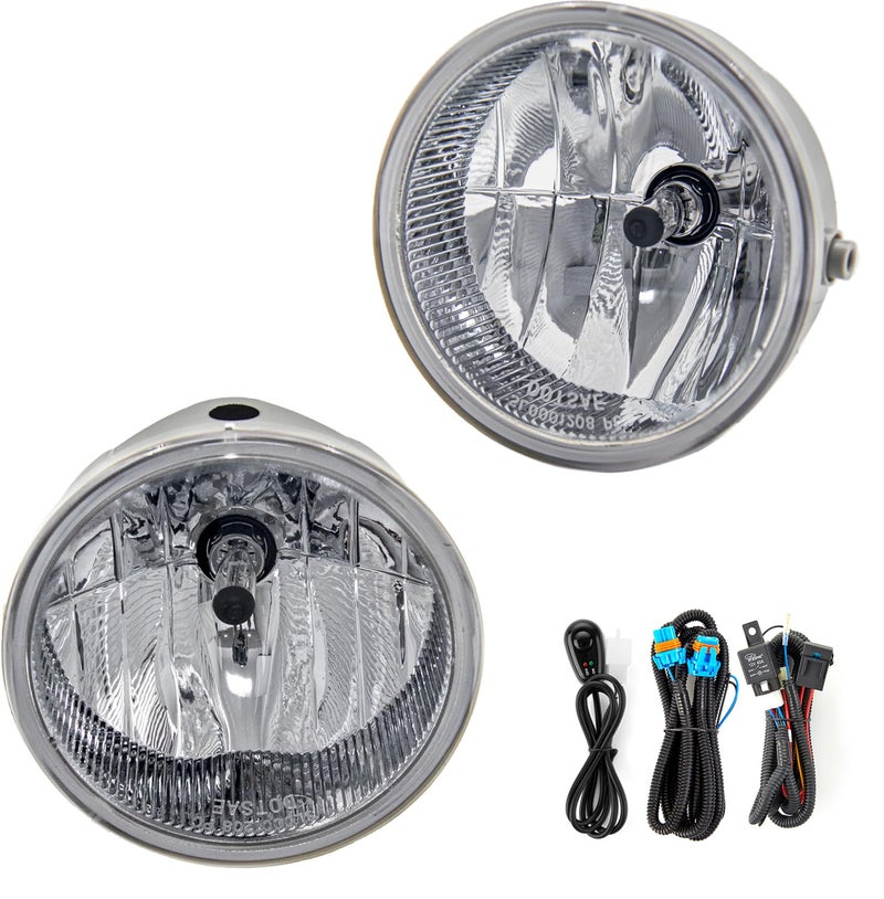 WEZEMLIGHT Fog Lights Assembly Replacement For Ford F150 20062014 Ford Ranger 20082011 Ford Expedition 20082011 Lincoln Mark LT Base 20062008 With H10 12V 42W Halogen Bulbs 1 pairClear Lens - Image 4