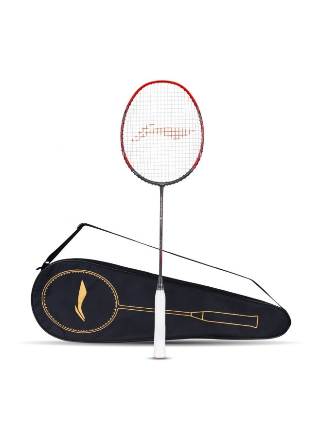 Li-Ning Li-Ning 3D Calibar X Boost Carbon Graphite Badminton Racket Unstung With Free Full Cover Dark Grey/Red - Image 1