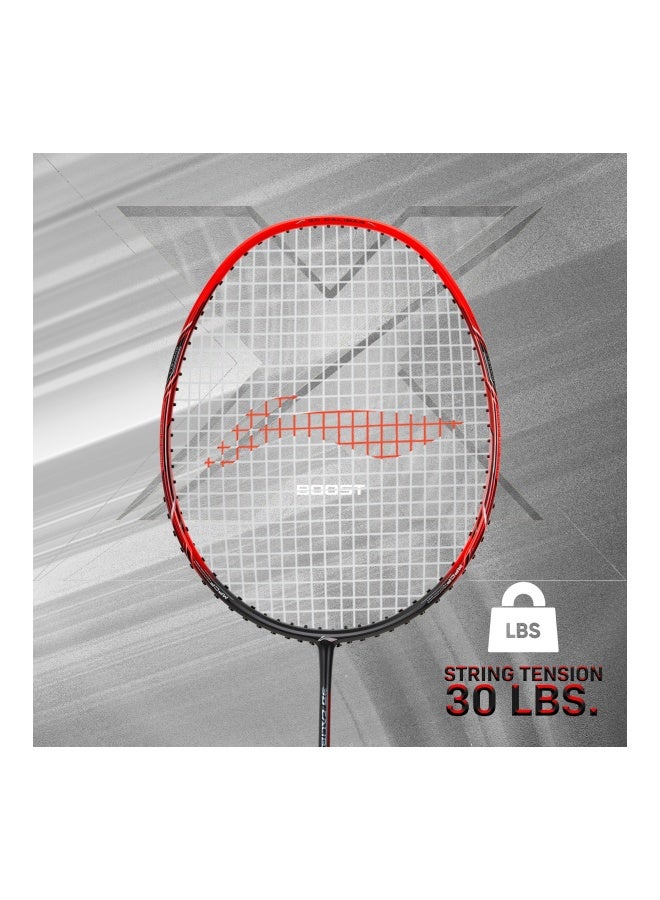 Li-Ning Li-Ning 3D Calibar X Boost Carbon Graphite Badminton Racket Unstung With Free Full Cover Dark Grey/Red - Image 5