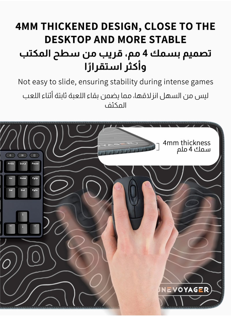 DuneVoyager - Large Desk Mouse Pad, Waterproof Gaming Mouse Pad, 800 x 300 x 4mm, 31.5 x 11.8 x 0.157in, Gaming Mouse Pad, XXL Desk Mat, Non-Slip Desk Mat, XL Gaming Mouse Pad, Thick Rubber Desk Pad Mouse Pad, Suitable for Gaming, Office, and Home Use - Image 1