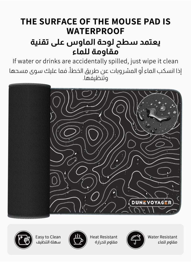 DuneVoyager - Large Desk Mouse Pad, Waterproof Gaming Mouse Pad, 800 x 300 x 4mm, 31.5 x 11.8 x 0.157in, Gaming Mouse Pad, XXL Desk Mat, Non-Slip Desk Mat, XL Gaming Mouse Pad, Thick Rubber Desk Pad Mouse Pad, Suitable for Gaming, Office, and Home Use - Image 1