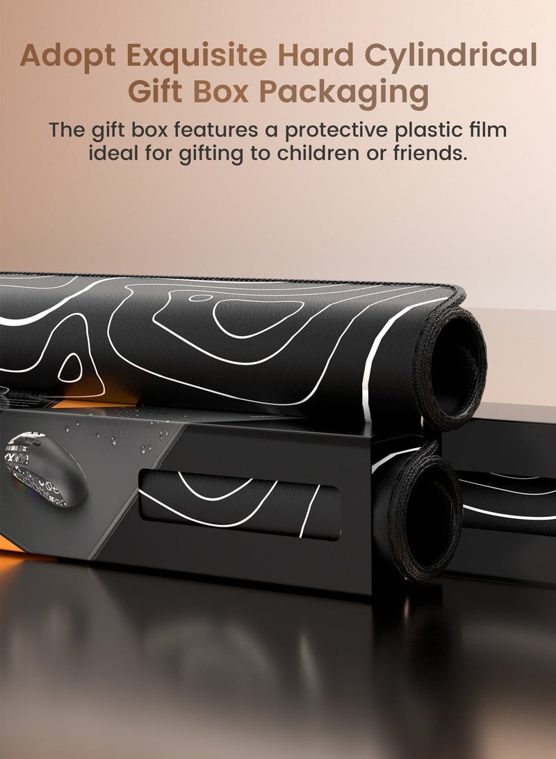 DuneVoyager M2 Black Line ماوس باد للألعاب XXL ‎900×400×4‎ مم – مقاوم للماء، ماوس باد كبير وممتد، قاعدة مطاطية مانعة للانزلاق، تحكم سلس وثابت، مع علبة هدايا - view 4