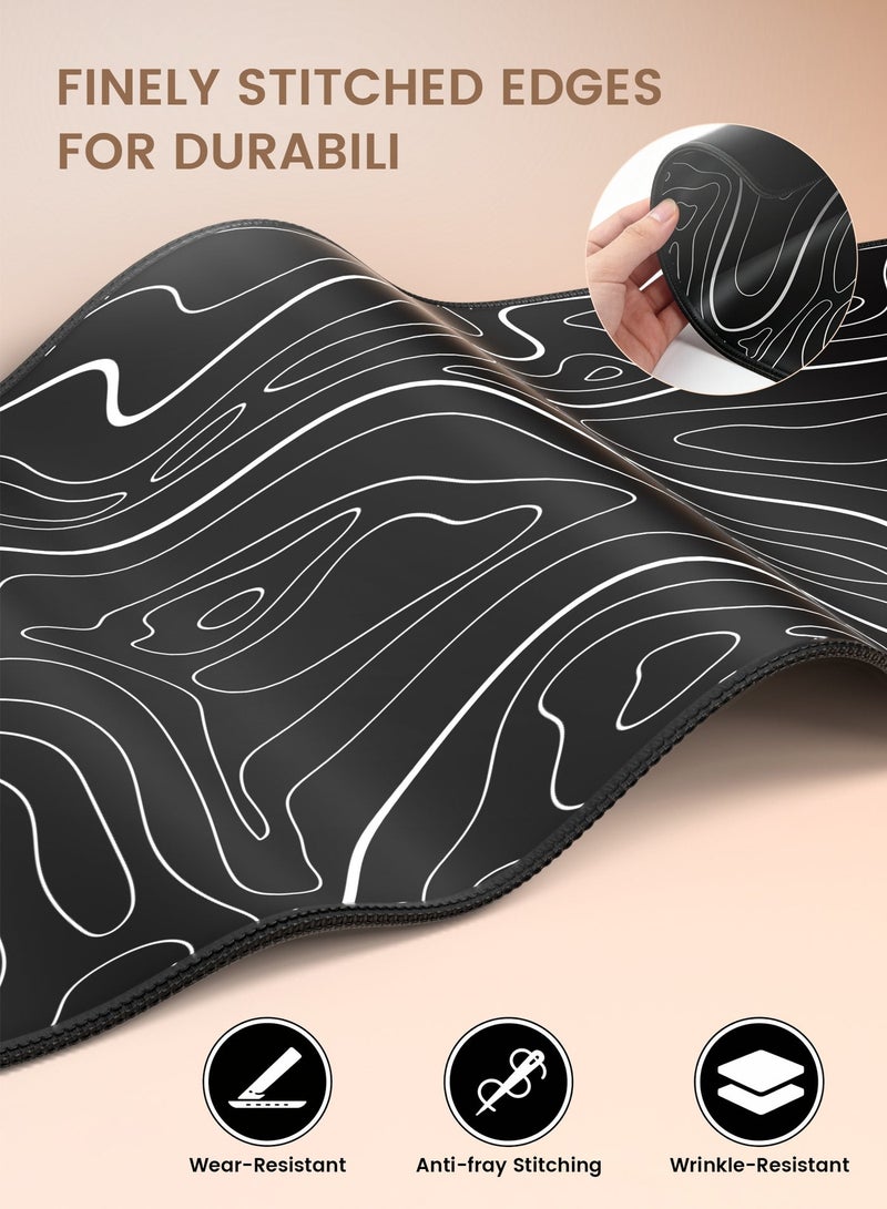 DuneVoyager M2 Black Line ماوس باد للألعاب XXL ‎900×400×4‎ مم – مقاوم للماء، ماوس باد كبير وممتد، قاعدة مطاطية مانعة للانزلاق، تحكم سلس وثابت، مع علبة هدايا - view 5