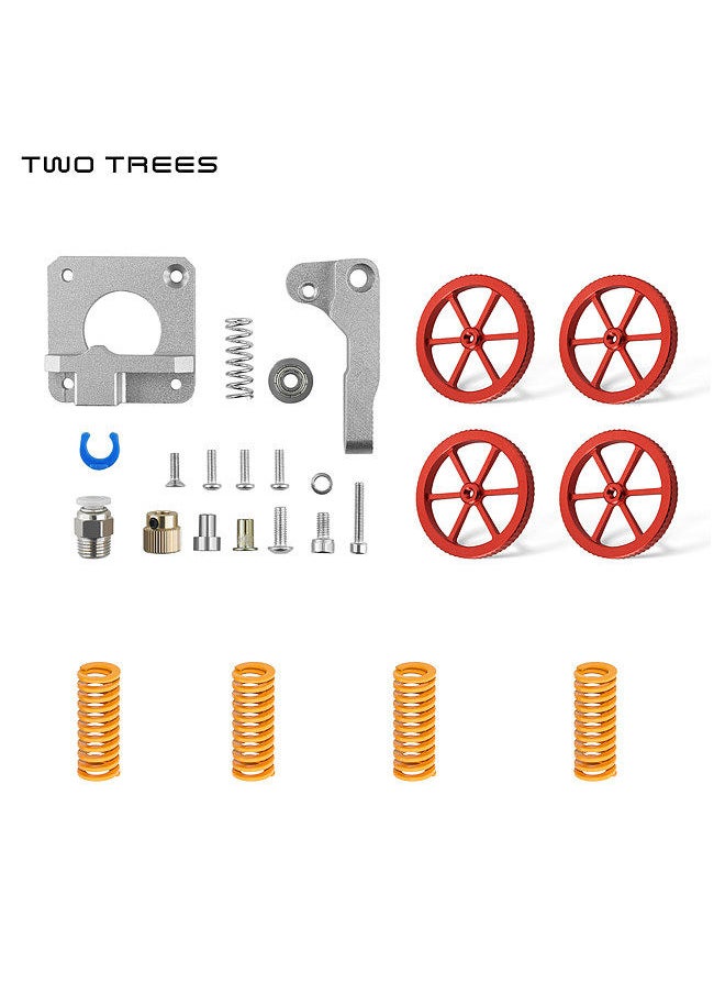 Two Trees - 3D Printer Parts & Accessories Upgraded All Metal Extruder and 4PCS Hand Twist Leveling Nut Diameter 60mm with 4pcs Heated Bed Springs for Creality Ender-3/Ender-3 Pro/ CR-10 Series 3D Printer - Image 1