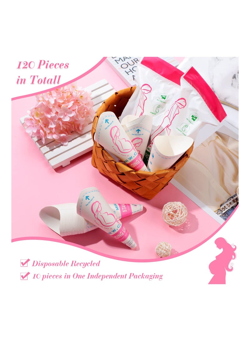 SYOSI Disposable Female Urination, 50 Pcs Device Portable Girl Urinal Funnel Waterproof Standing Pee for Women Travel Cup Urine Pocket Toilet Camping Hiking Pregnant - Image 4