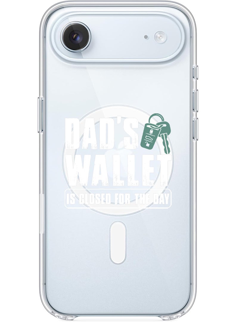 Theodor Magnetic Case for Apple iPhone 17 Air Compatible with MagSafe Wireless Charging, Shockproof Phone Bumper Cover - Dads wallet - White - Image 1