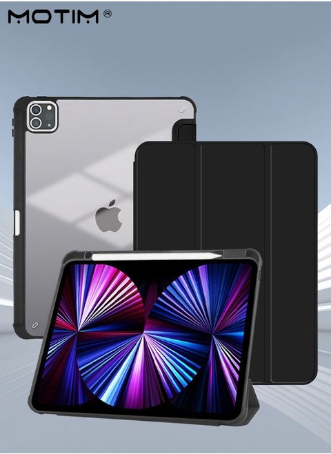 Case for Apple iPad Pro 11 inch 2022/2021/2020/2018 Model (4th/3rd/2nd/1st Generation), Built-in Pencil Holder, Y-Fold Design Multi-Angle Stand, Auto Wake/Sleep, Smart Protective Shockproof Shell