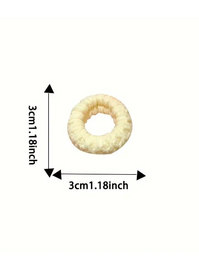 Ucanbe 8pcs Women’s Thick Elastic Hair Ties - Durable High Ponytail Holders, Assorted Colors (Pink, Purple, Blue, Brown, Gray, Beige, Cream), Soft Knitted Fabric Bands for Stylish and Comfortable Hairstyles, Everyday Hairstyles | Textured Design | Durable Fabric Ties, Hair Accessories - Image 3