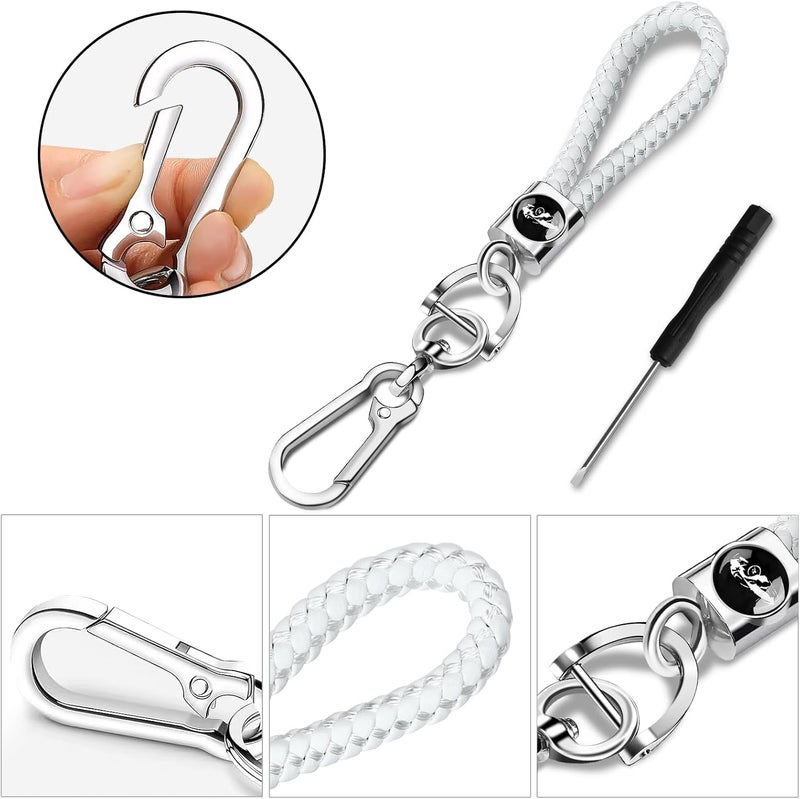 Intermerge for Mercedes Benz Key Fob Cover with Keychain, Premium Soft TPU Key Case Cover Compatible with Mercedes Benz C E S M CLS CLK G Class Keyless Smart Key Fob_Silver - Image 2