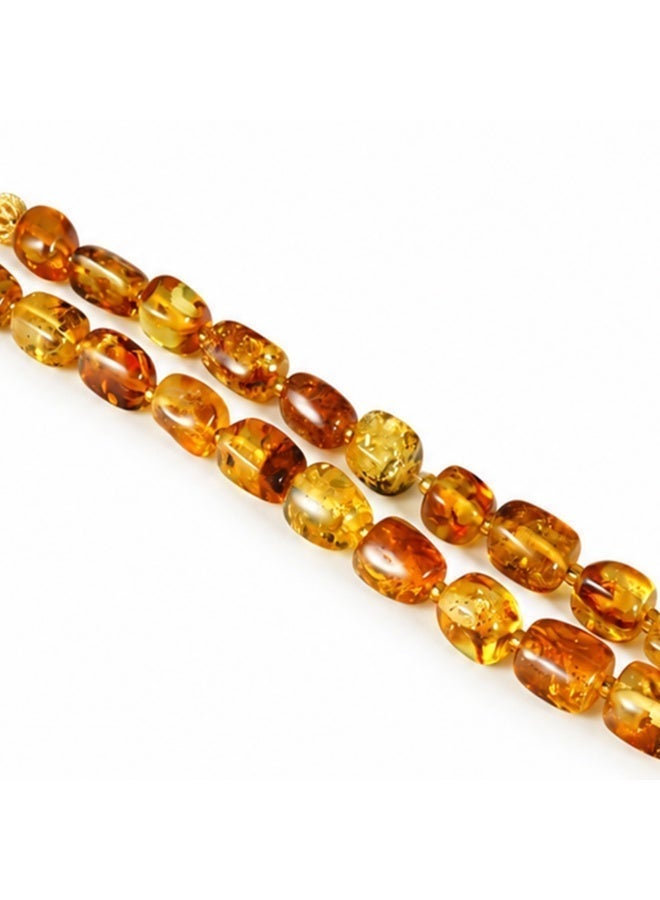TranquilBeads Luxury Patterned Baltic Amber Tasbih with Certificate, 33 Beads, 13 × 10 mm, Natural Golden Amber Misbaha for Men, Handmade Premium Gift for Ramadan, Eid and Father’s Day - Image 4