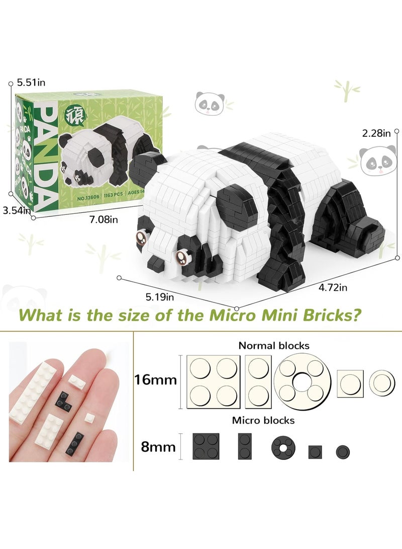 باندا لطيف باندا ميني كتل بناء مجموعات لحقائب goodie، حزب المفضلات للأطفال 12 + 14 +، 1163 جهاز كمبيوتر شخصي مجموعة صغيرة ميني لطيف باندا بناء لعبة الطوب للبالغين، عيد ميلاد، جوائز الكرنفال - Image 2