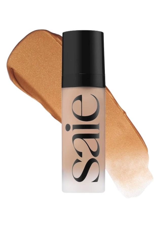 Saie Glowy Super Gel - Lightweight Dewy Multipurpose Illuminator , Sunglow - warm golden bronze -  30ml - Image 1