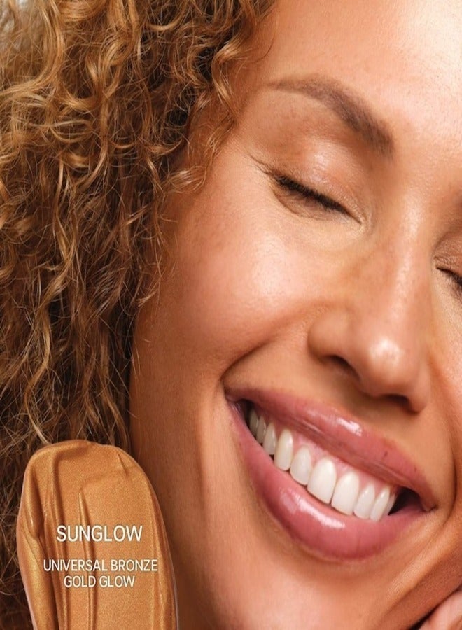 Saie Glowy Super Gel - Lightweight Dewy Multipurpose Illuminator , Sunglow - warm golden bronze -  30ml - Image 3