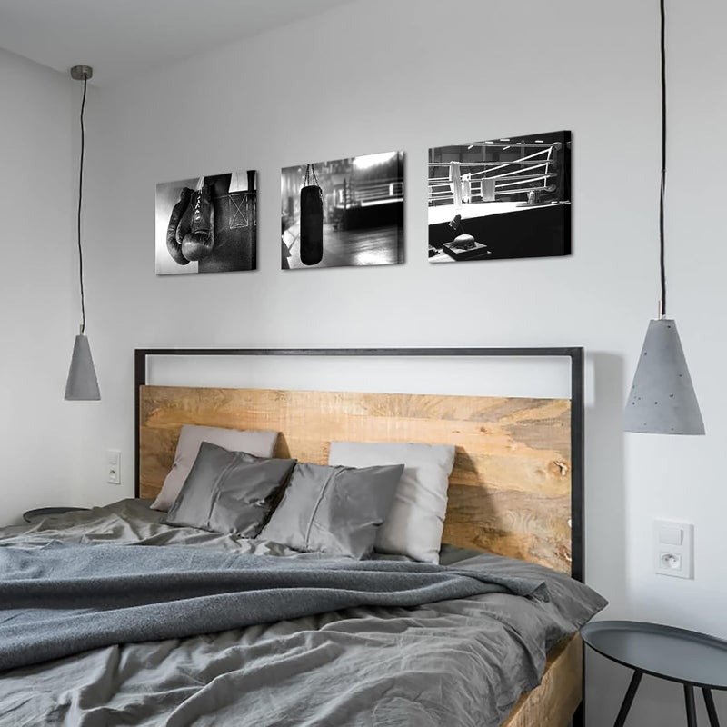 RnnJoile 3 Piece Boxing Canvas Wall Art - Image 2