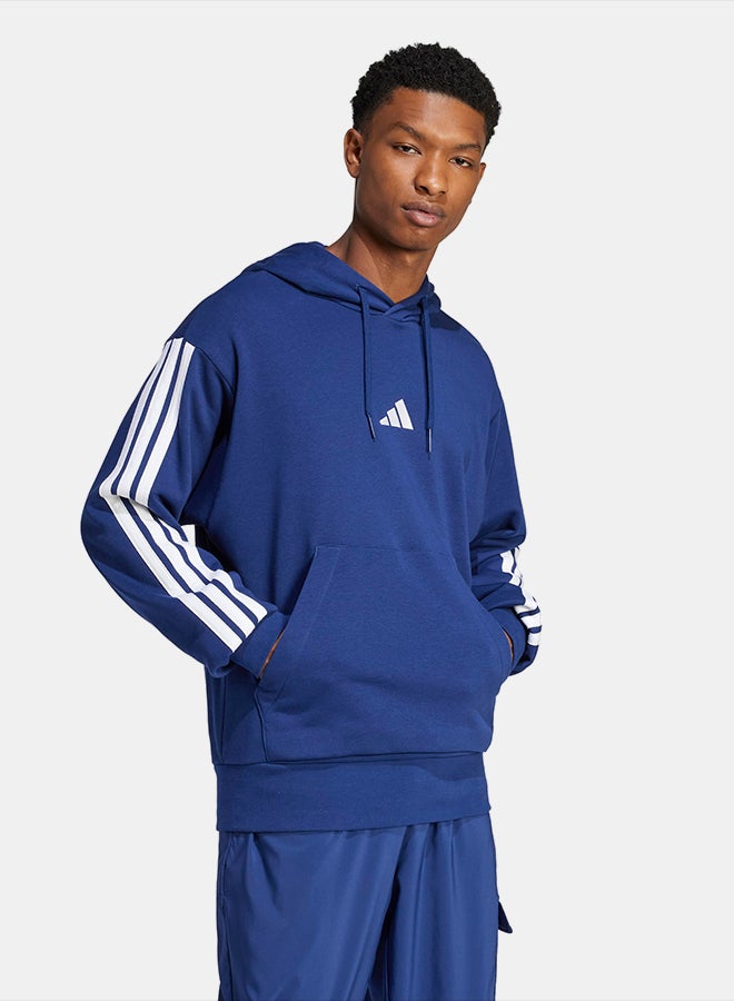 Adidas هودي فرنسي تيري مع 3 خطوط أساسية - Image 3