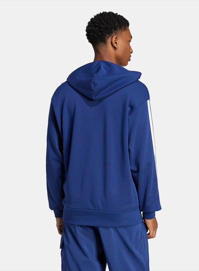 Adidas هودي فرنسي تيري مع 3 خطوط أساسية - Image 2