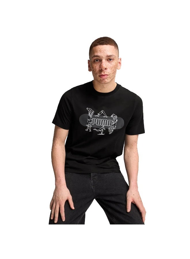 PUMA Graphics Skateboard Tee  Black - Image 1