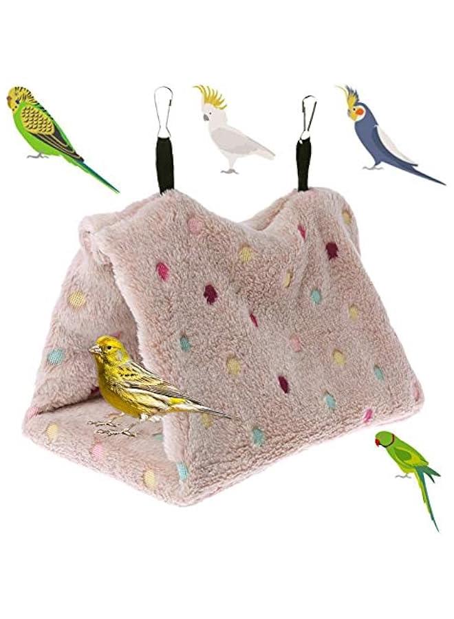 Generic Bird Bed, Parakeet Nest House for Cage, Parrot Hanging Hammock Bird Hut Plush House Snuggle Tent for Conure, Lovebird, Cockatiels, Cockatoo, Quaker - Image 2