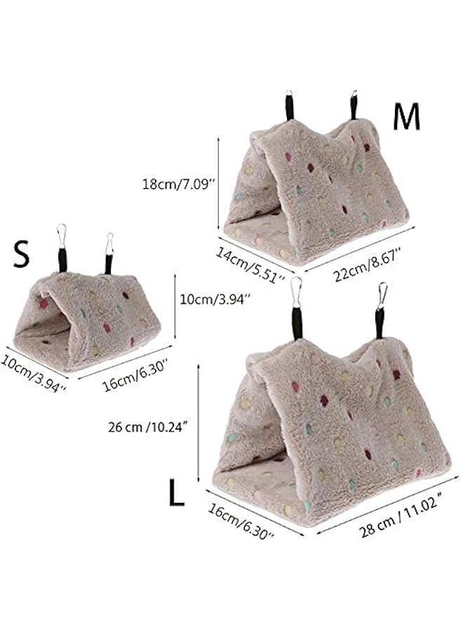 Generic Bird Bed, Parakeet Nest House for Cage, Parrot Hanging Hammock Bird Hut Plush House Snuggle Tent for Conure, Lovebird, Cockatiels, Cockatoo, Quaker - Image 3