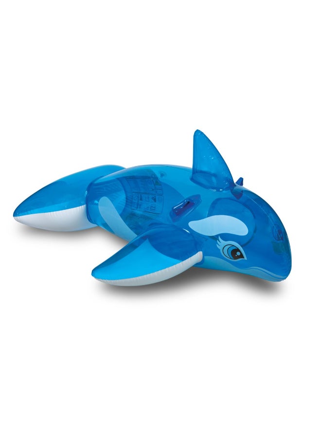 انتكس 58523 عوامة سباحة للأطفال حوت قابلة للنفخ بمقابض متينة بي في سي أزرق و أبيض 152 × 114 × 175 سم - Image 2